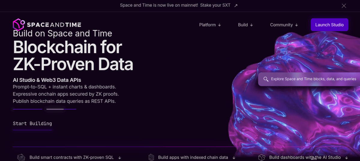 Space and Time (SXT): Turning Data Into a Trustless Asset&nbsp;Class